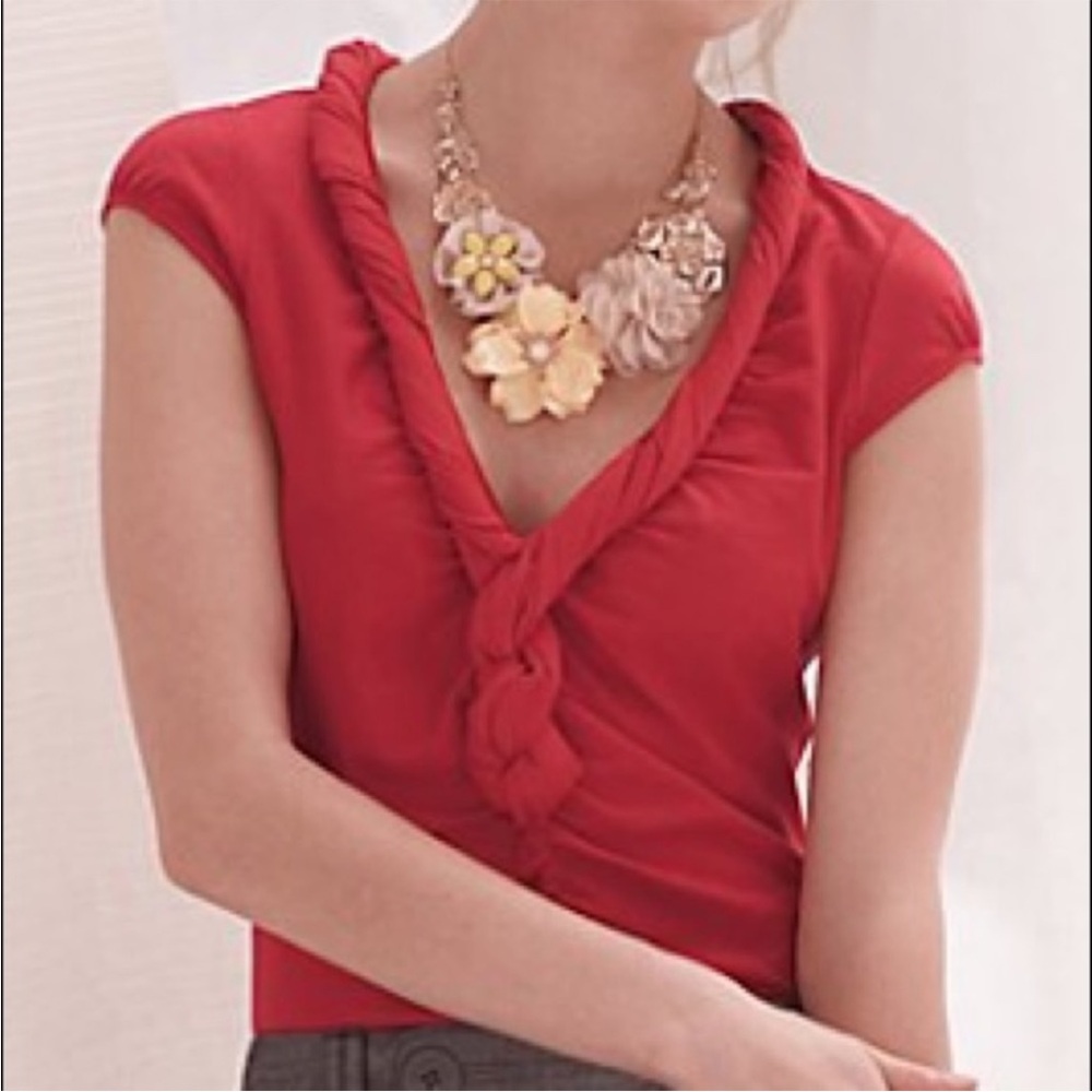 EUC Anthropologie Red Twist Top - Size Small